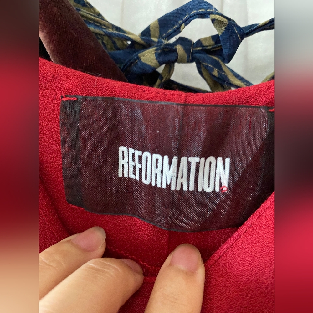Reformation Red Crimini Dress